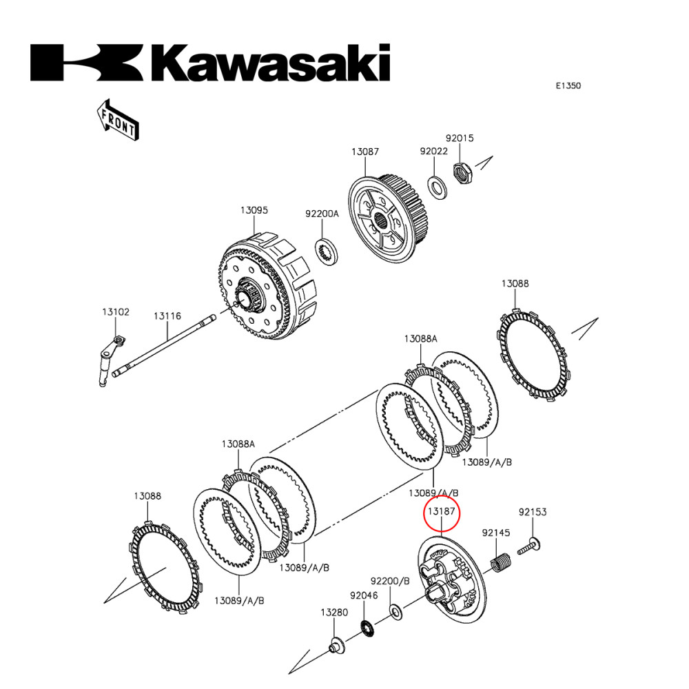 Platô de Embreagem Original Kawasaki para KXF450 10/18