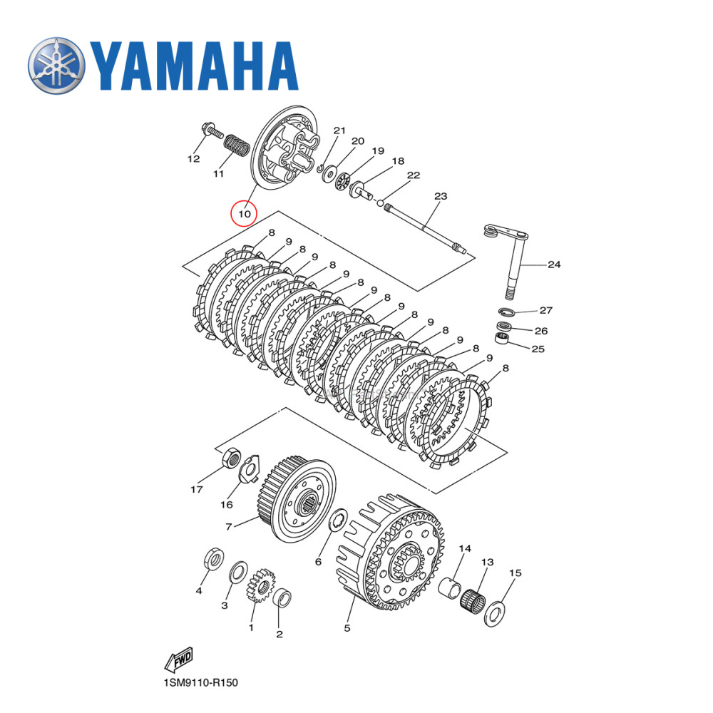 Platô de Embreagem Original Yamaha para YZF250 14/17 WRF250 15/17