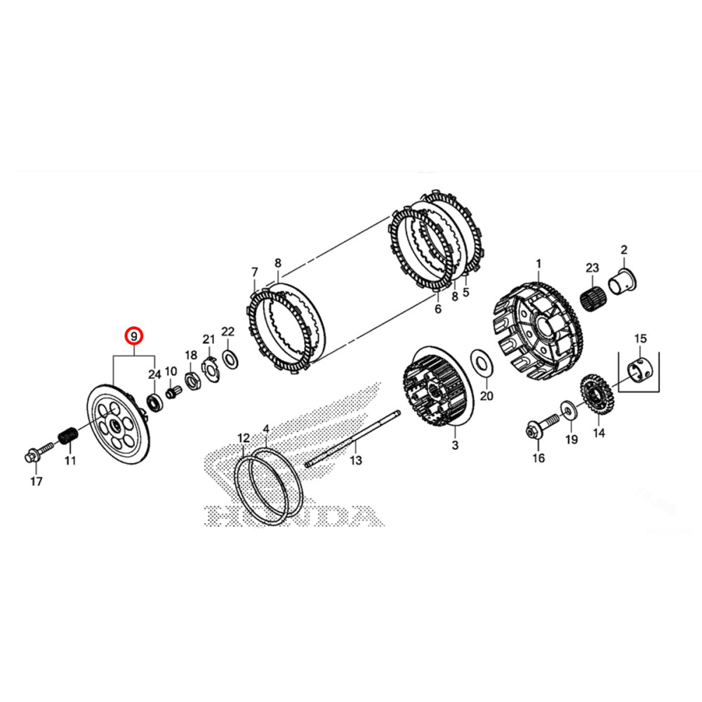 Platô de Embreagem Original Honda para CRF450 17/18