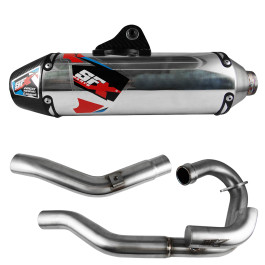 Ponteira + Curva SFX Racing Modelo X5 para Honda Tornado (Carbono)