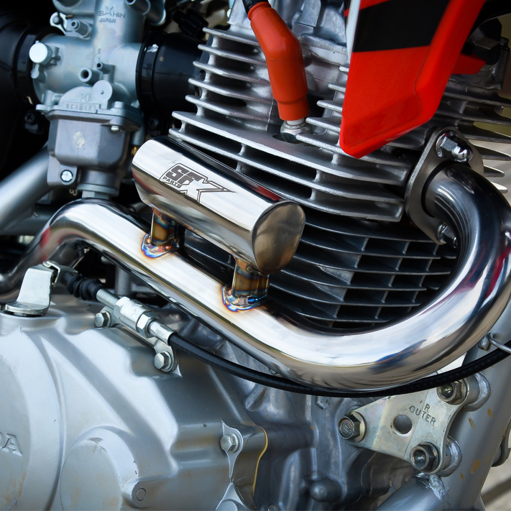 Ponteira + Curva SFX Racing Modelo X5 para Honda Tornado (Carbono)