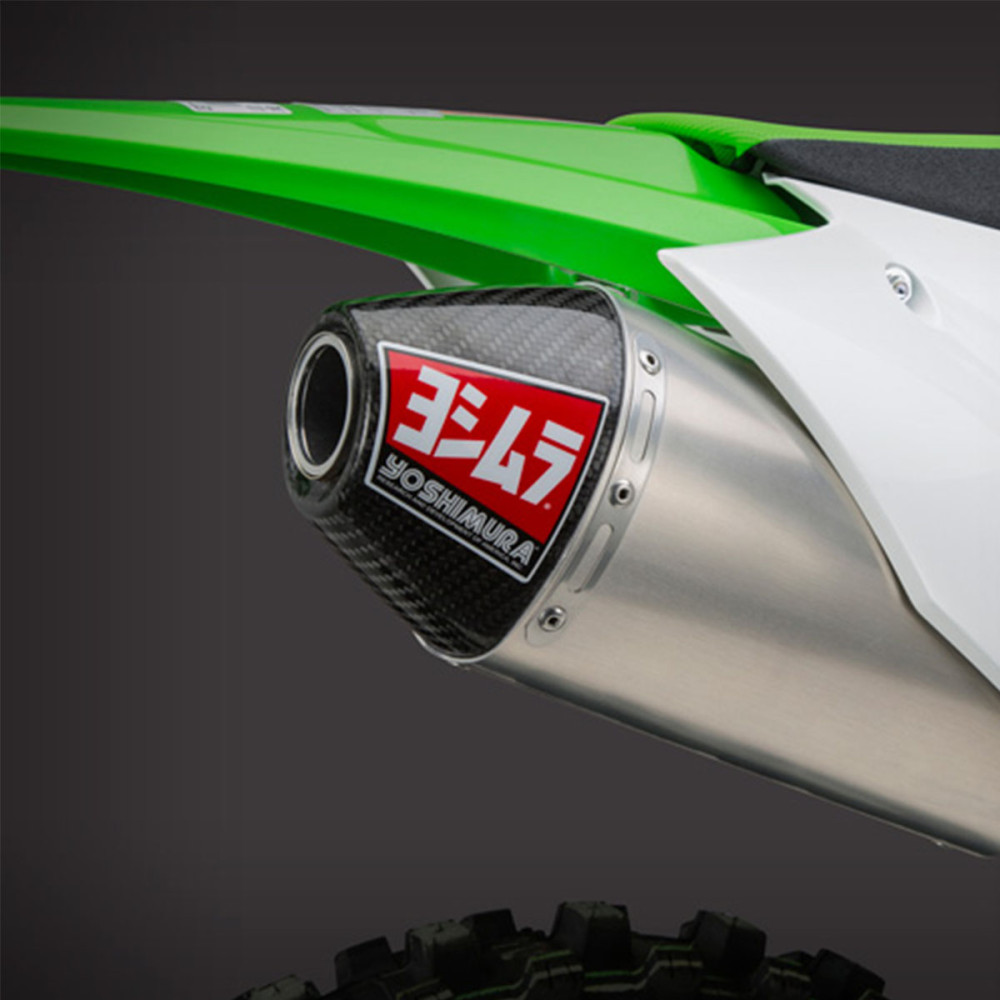 Ponteira Yoshimura para Kawasaki KXF250 17 Modelo RS4 SO SS (Alumínio com Ponta de Carbono)