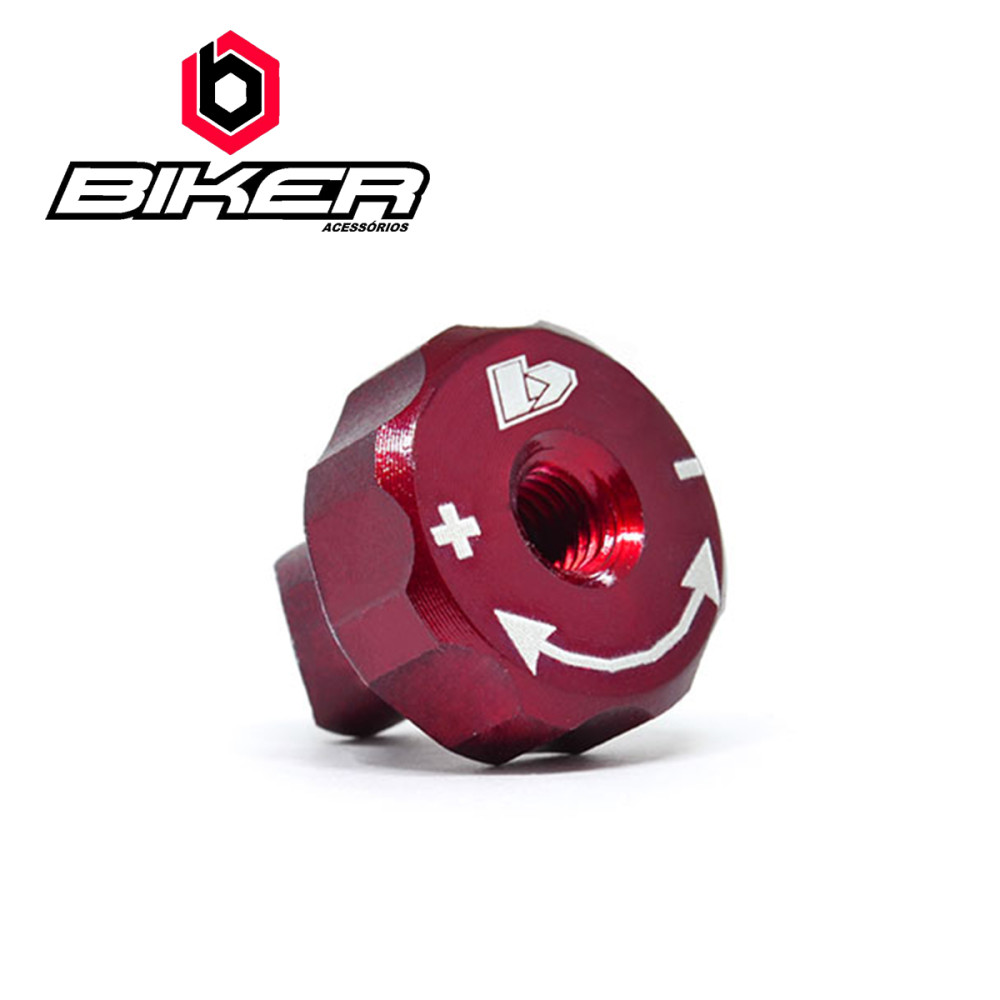 Porca do Freio Traseiro Biker para Honda CRF230/TTR/XR Vermelho