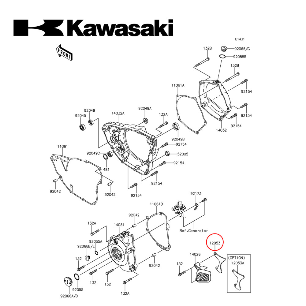 Protetor da Corrente Original Kawasaki para KXF250 09/16 Tampa do Pinhão