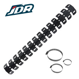 Protetor de Escape JDR Universal para Motos 2 Tempos - Cor Carbono