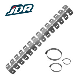 Protetor de Escape JDR Universal para Motos 2 Tempos - Cor Prata