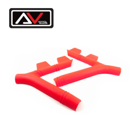Protetor de Quadro Avtec para Honda XR250 Tornado-Vermelho