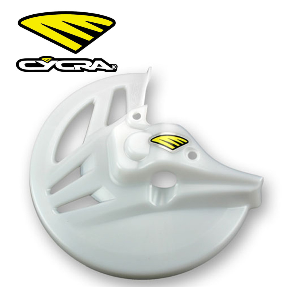 Protetor do Disco de Freio Cycra para Honda CRF250 02/09 CRF450 02/08 CR125/250 02/07 Branco Dianteiro.