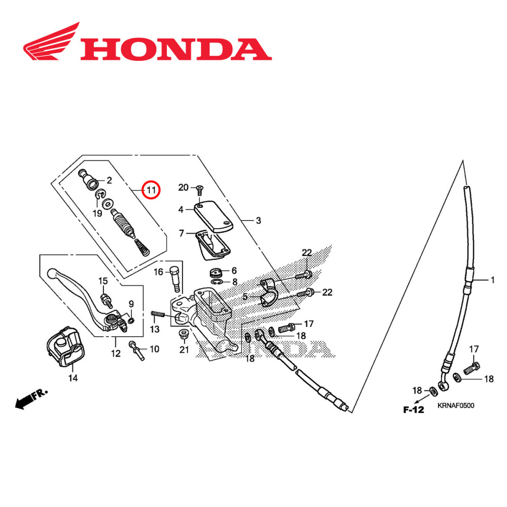 Reparo do Freio Dianteiro Original Honda para CRF250/450 07/17