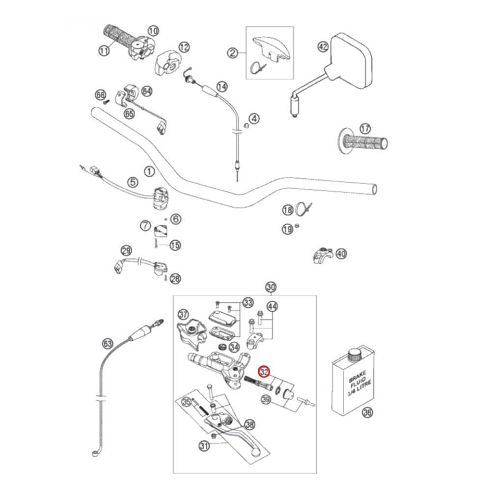 Reparo do Cilindro de Embreagem Original KTM (Brembo)