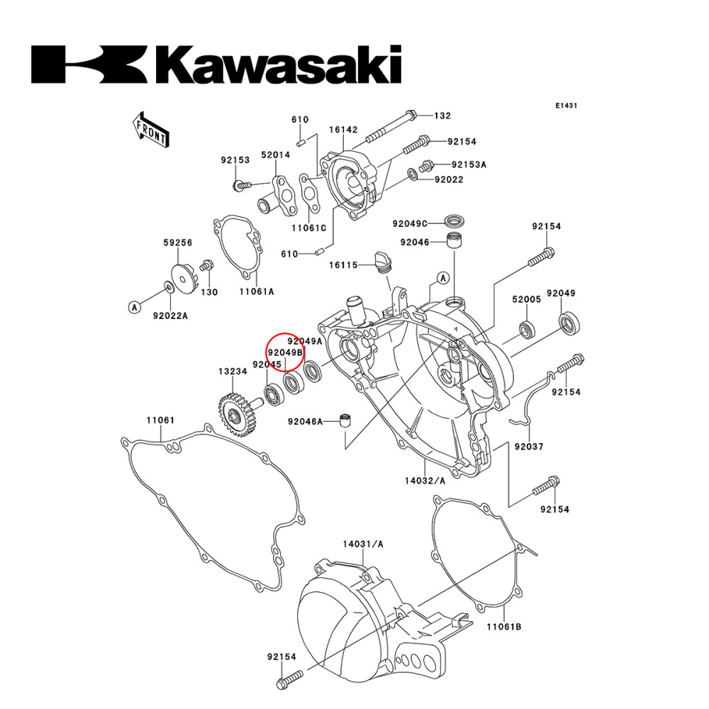 Retentor de Bomba D'Água Original Kawasaki KX65 06/10 Interno