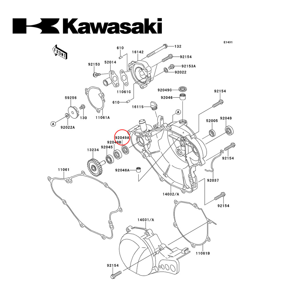 Retentor da Bomba D'Água Original Kawasaki KX65 09/11 Externo