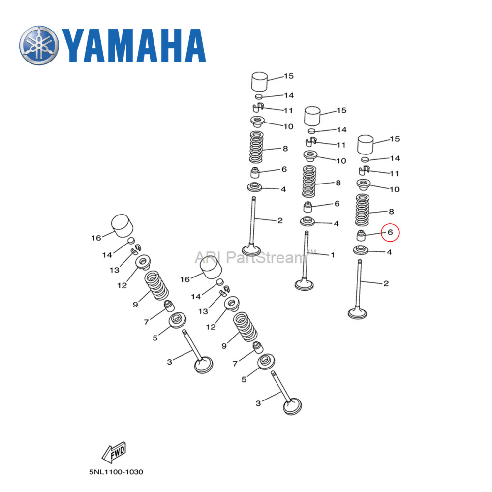 Retentor da Válvula de Admissão Original Yamaha para YZF/WRF250 01/13