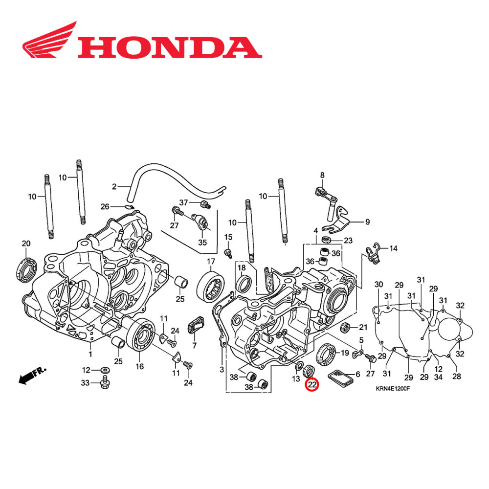 Retentor do Balanceiro Original Honda para CRF250 04/09 CRFX250/450 04/17 CRF450 02/08 Esquerdo 20X33X5
