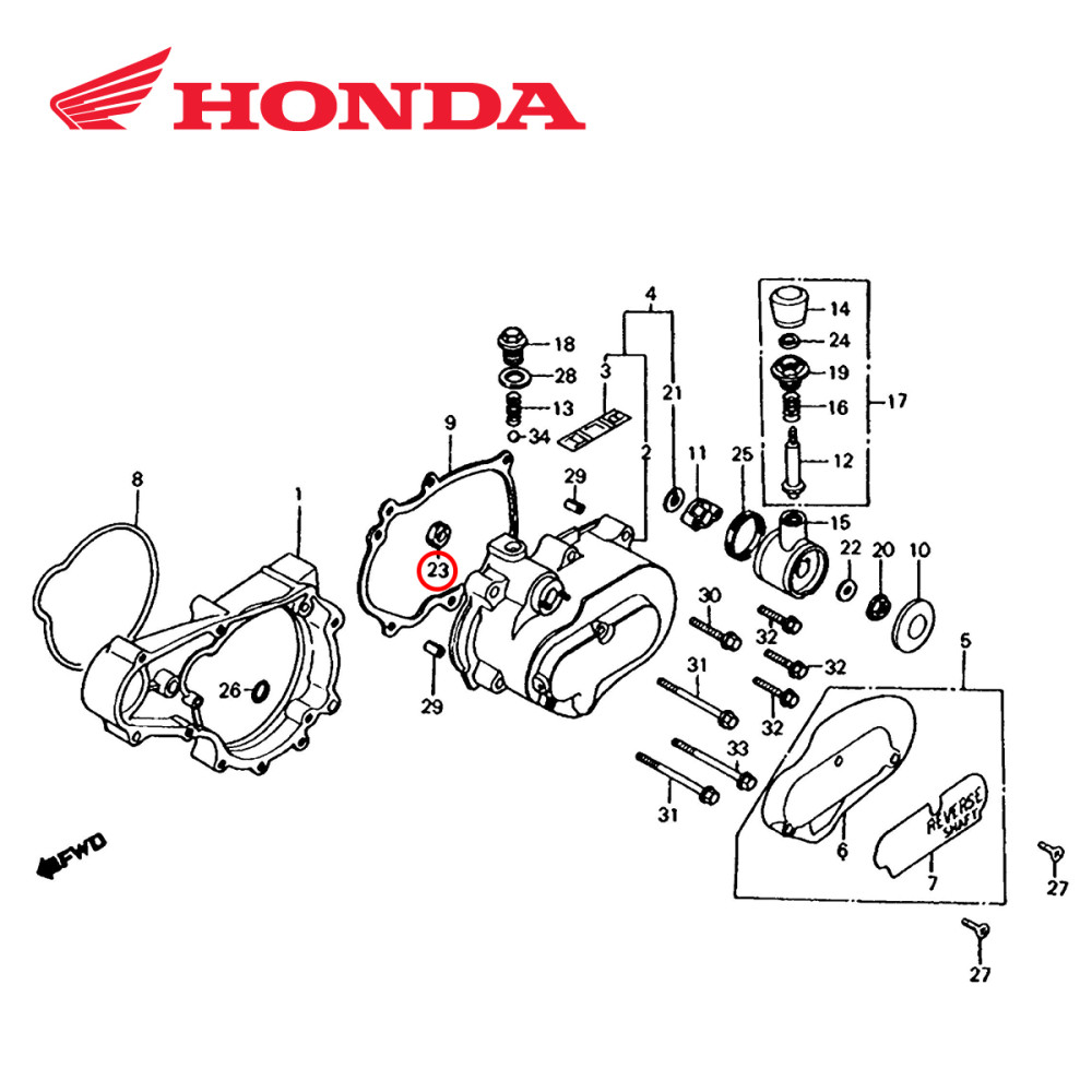 Retentor de Eixo do Pedal de Cambio Original para CRF250/450 04/09