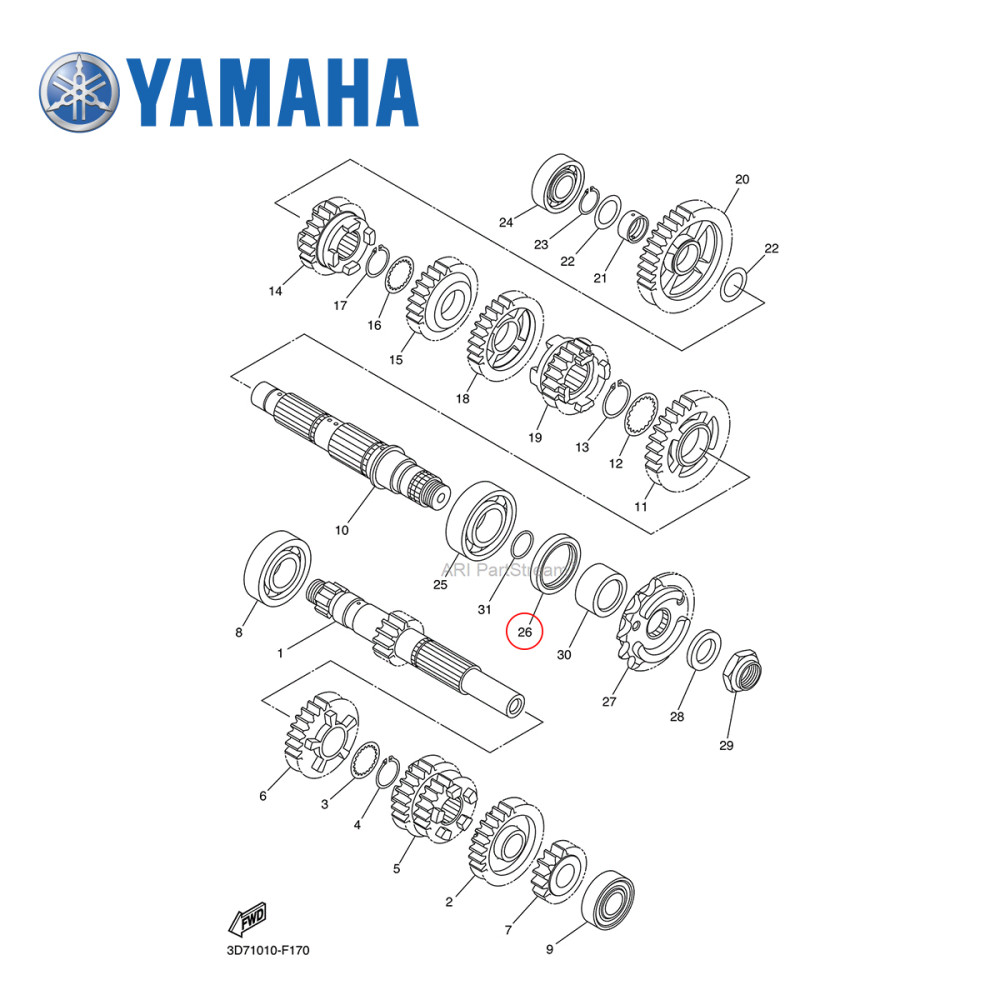Retentor do Pinhão Original Yamaha para YZF/WRF400/426 98/02 YZF450 03/16 WRF450 03/15