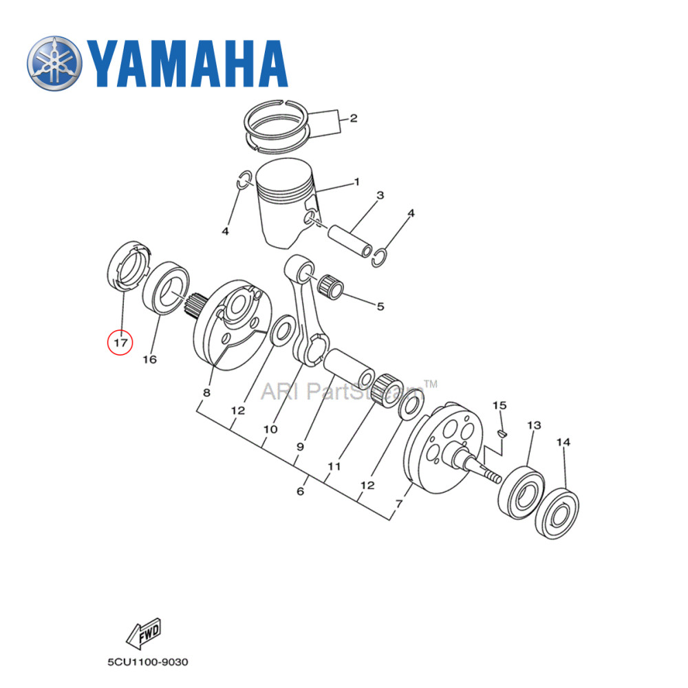 Retentor do Virabrequim Original Yamaha para YZ250 97/00 Lado Direito