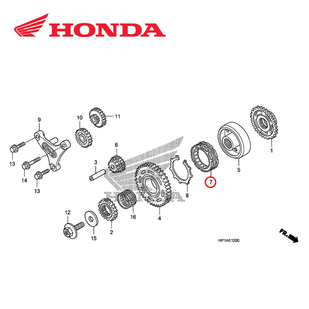 Rolamento de Partida Original Honda para CRF450X 05/17