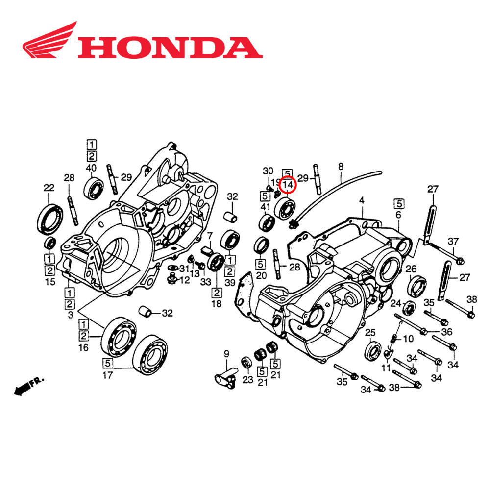 Rolamento do Pinhão Original Honda para CR250 84/07 CRF450 02/12 CRFX450 05/16