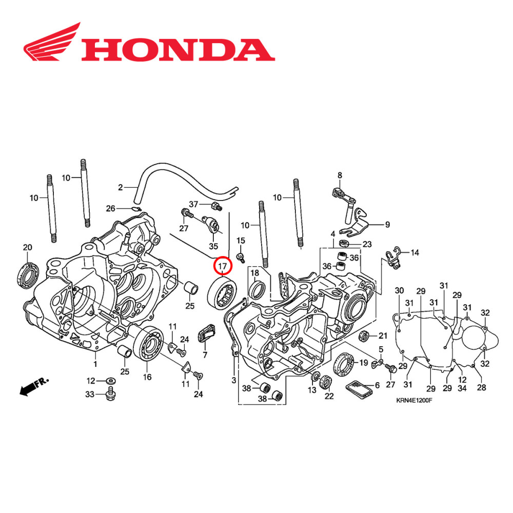 Rolamento do Virabrequim Original Honda para CRF/CRFX250 04/17 Esquerdo