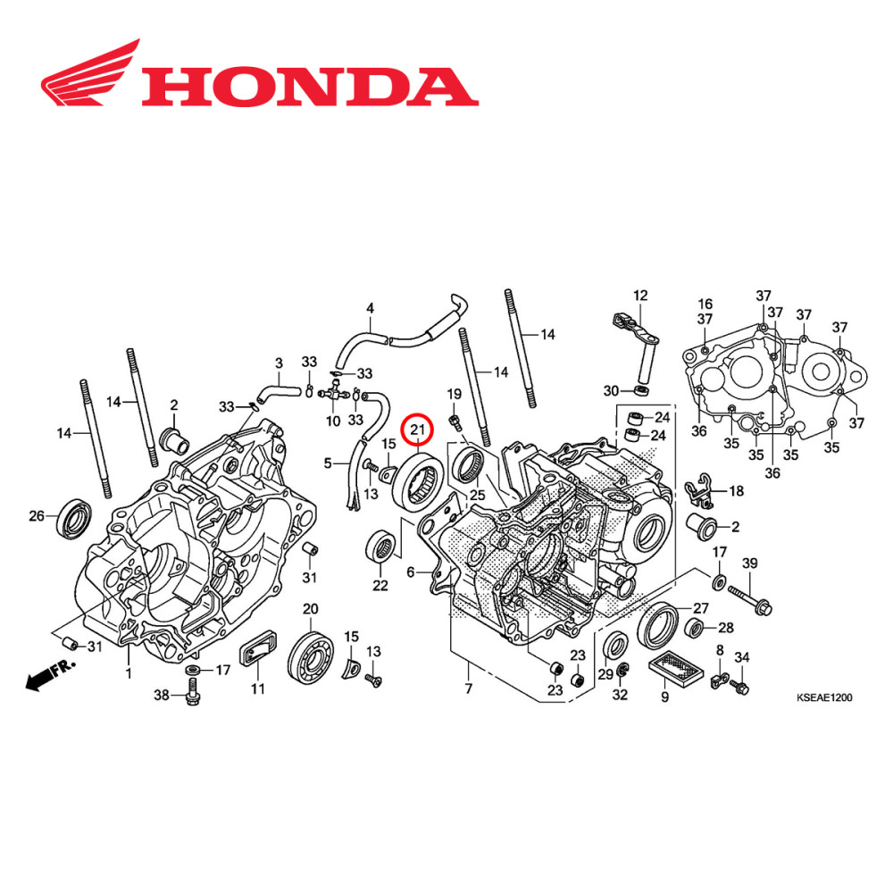 Rolamento do Virabrequim Original Honda para CRF150 07/17 Esquerdo