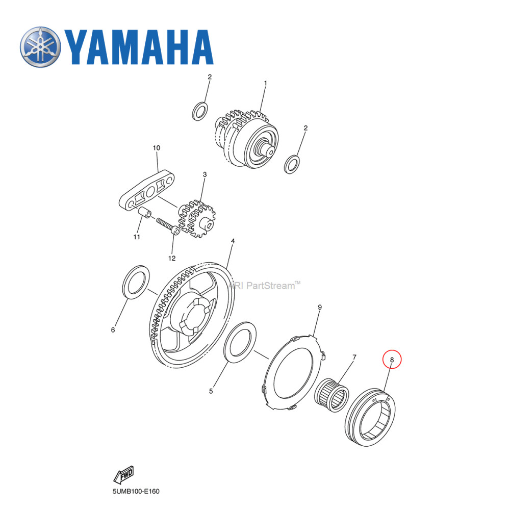 Rolamento Unidirecional Original Yamaha para WRF250 04/13 WRF450 07/11
