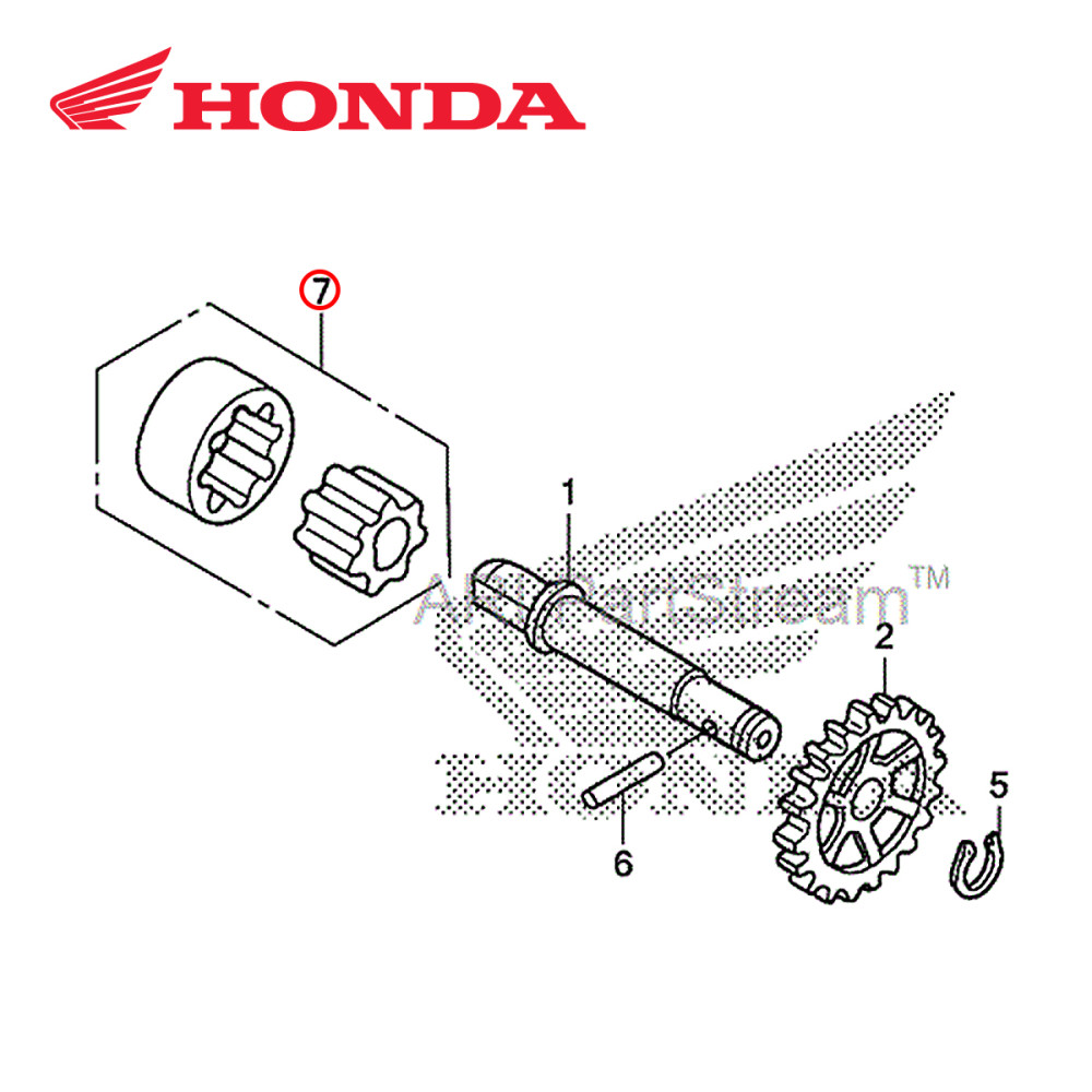 Rotor da Bomba de Óleo Interno e Externo Original Honda para CRF450R 02/16 CRF450X 05/17