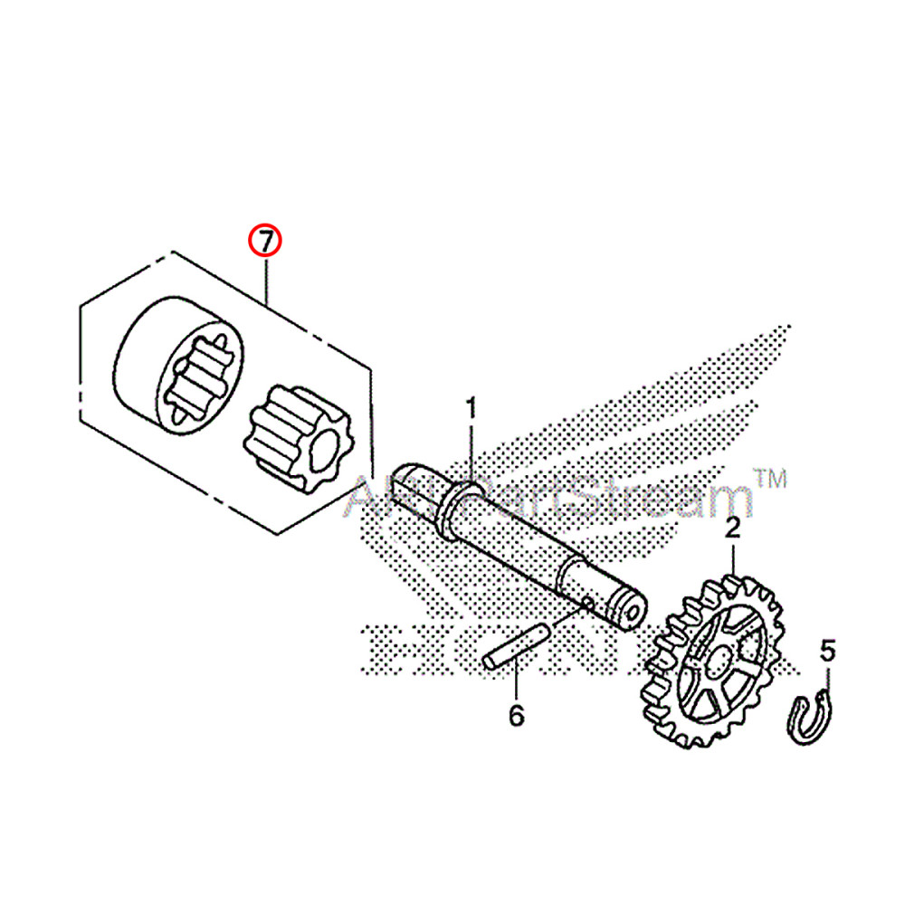 Rotor da Bomba de Óleo Original Honda para CRF250 10/17 (Engrenagem EXT/INT) Conjunto