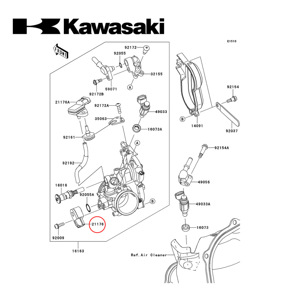 Sensor TPS SUB Original Kawasaki para KXF250 11/12