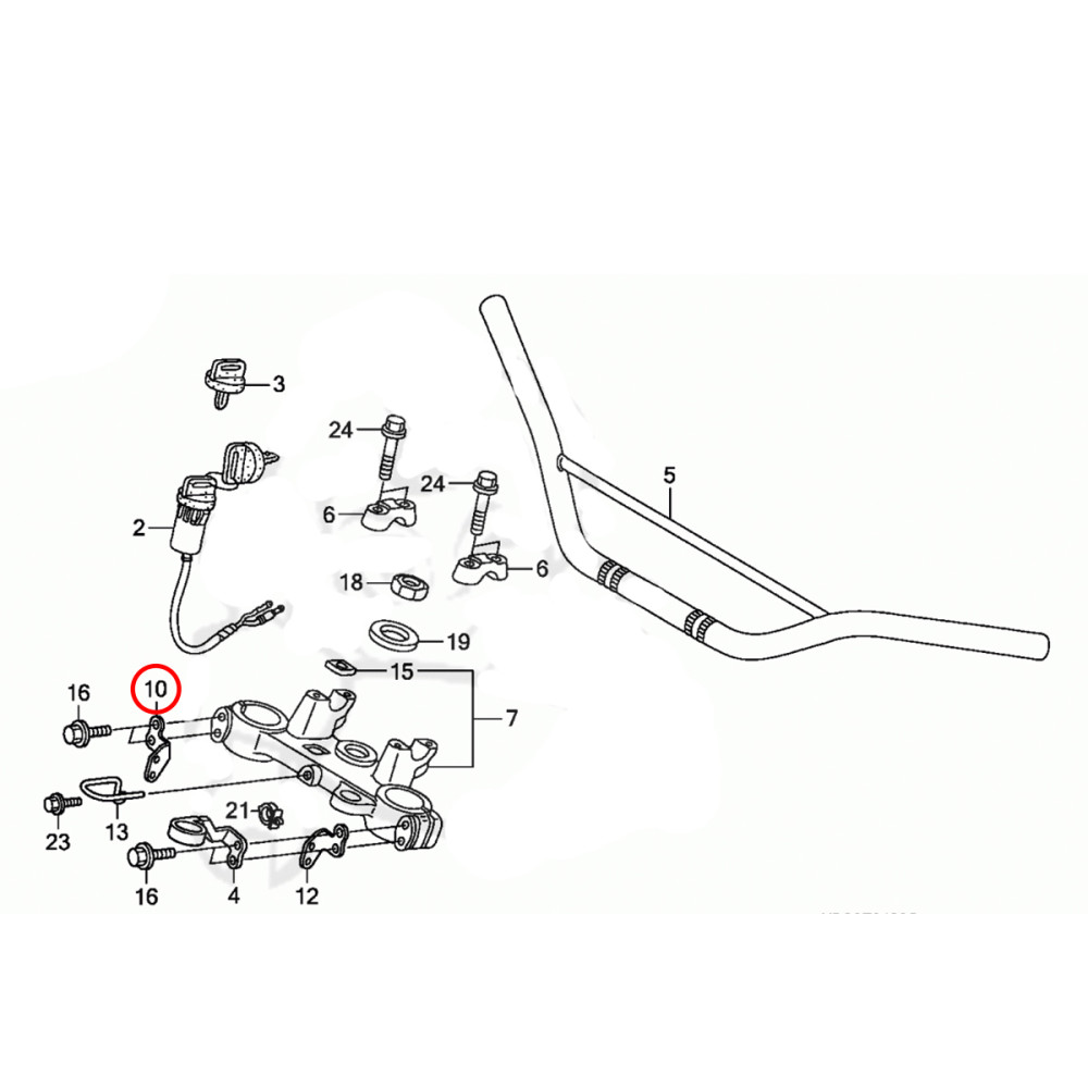 Suporte da Carcaça de Farol Original Honda para CRF150 / CRF230 (Lado Direito)
