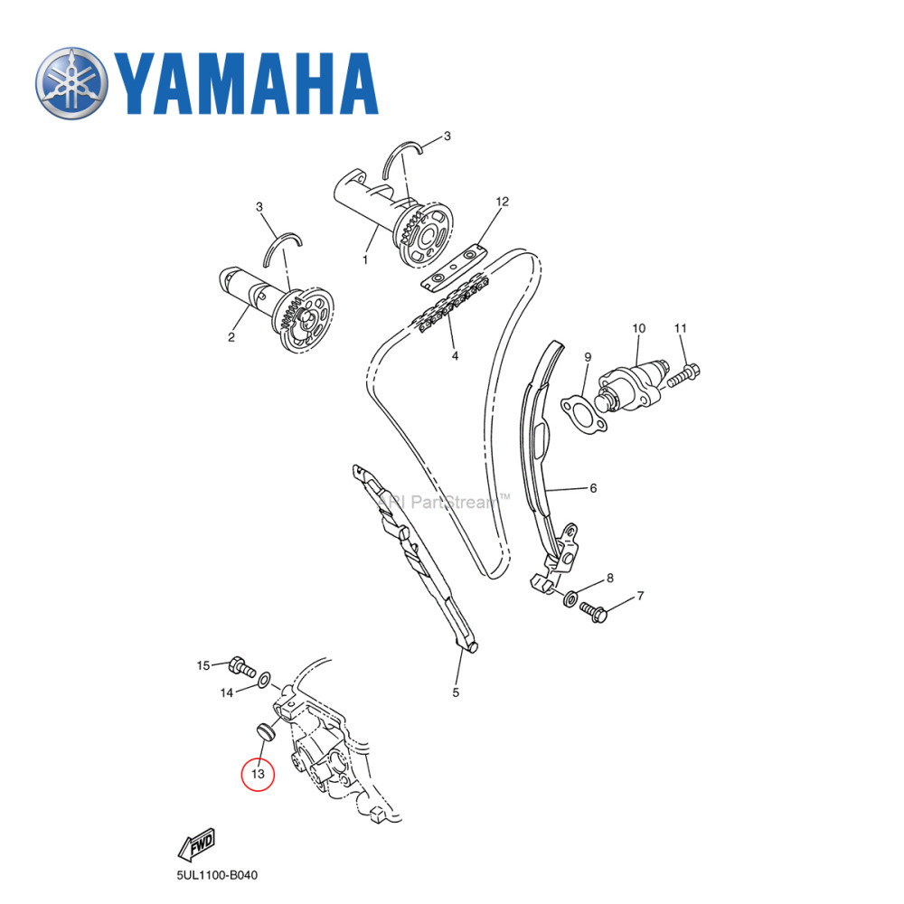 Tampa do Descompressor Original Yamaha para YZF250/450 03/04