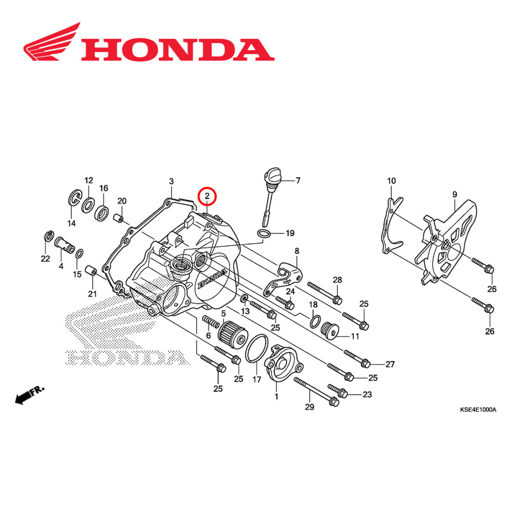 Tampa do Magneto Original Honda para CRF150 07/18 Lateral Esquerda do Motor