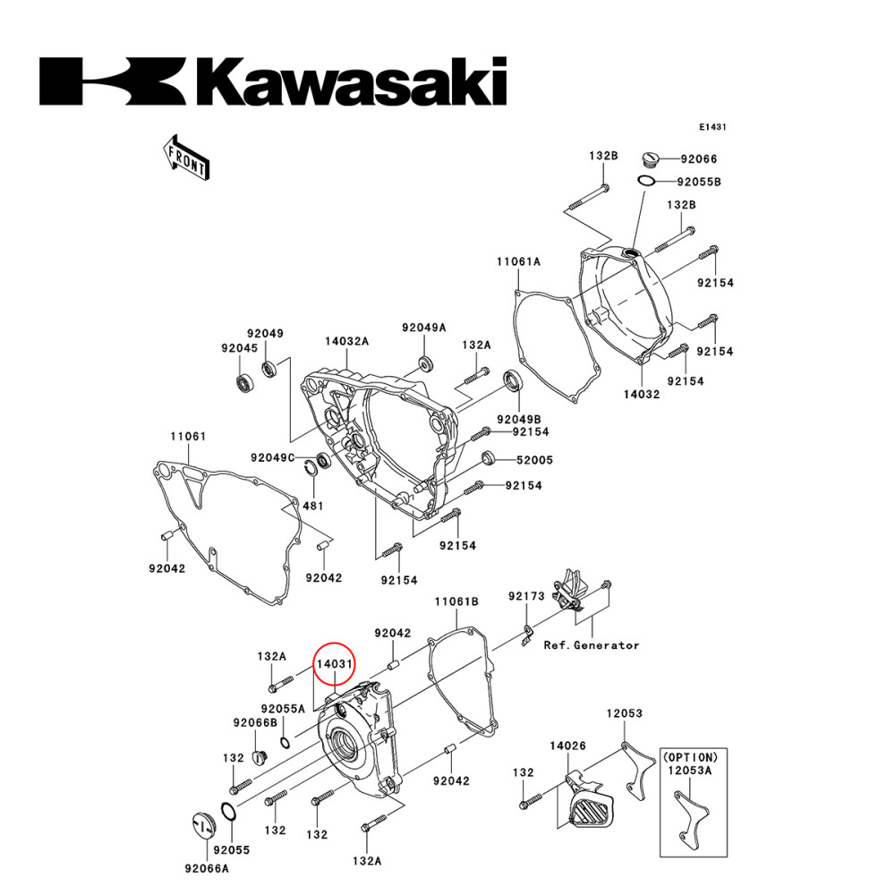 Tampa do Magneto Original Kawasaki para KXF250 11/12
