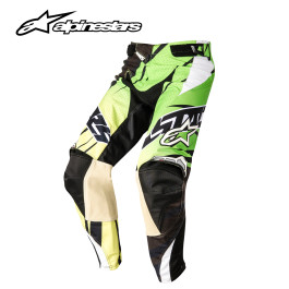 Calça Alpinestars Techstars modelo 2014-Verde/Amarelo-42