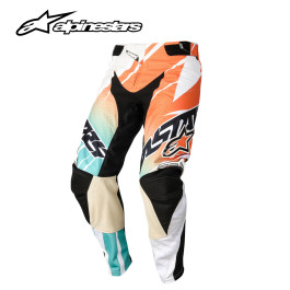 Calça Alpinestars Techstars modelo 2014-Laranja/Azul-42