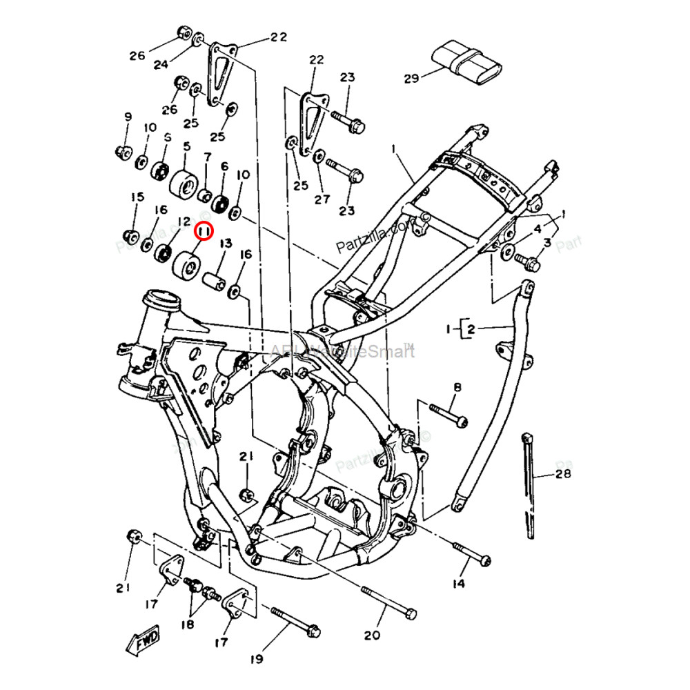 Tensioner (Bucha de Quadro) Original Yamaha YZ/YZF/WRF 05/19