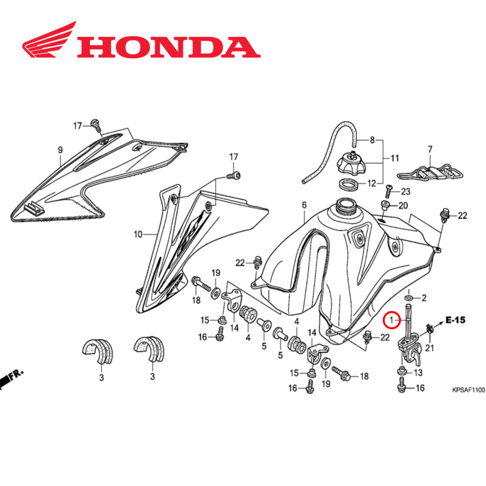 Torneira de Combustível Original Honda CRF 150/CRF 230
