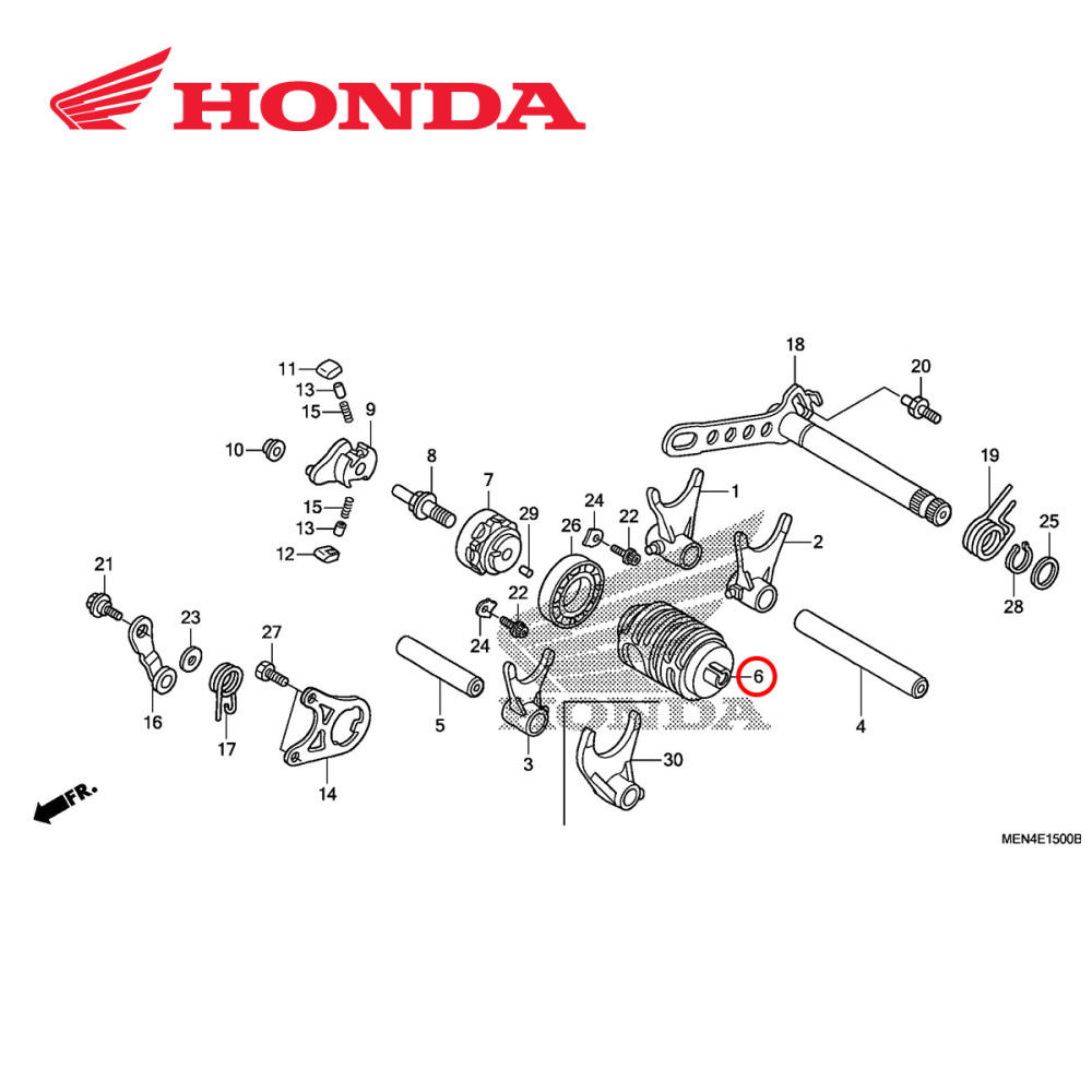 Trambulador do Cambio Original Honda para CRF450 10/12