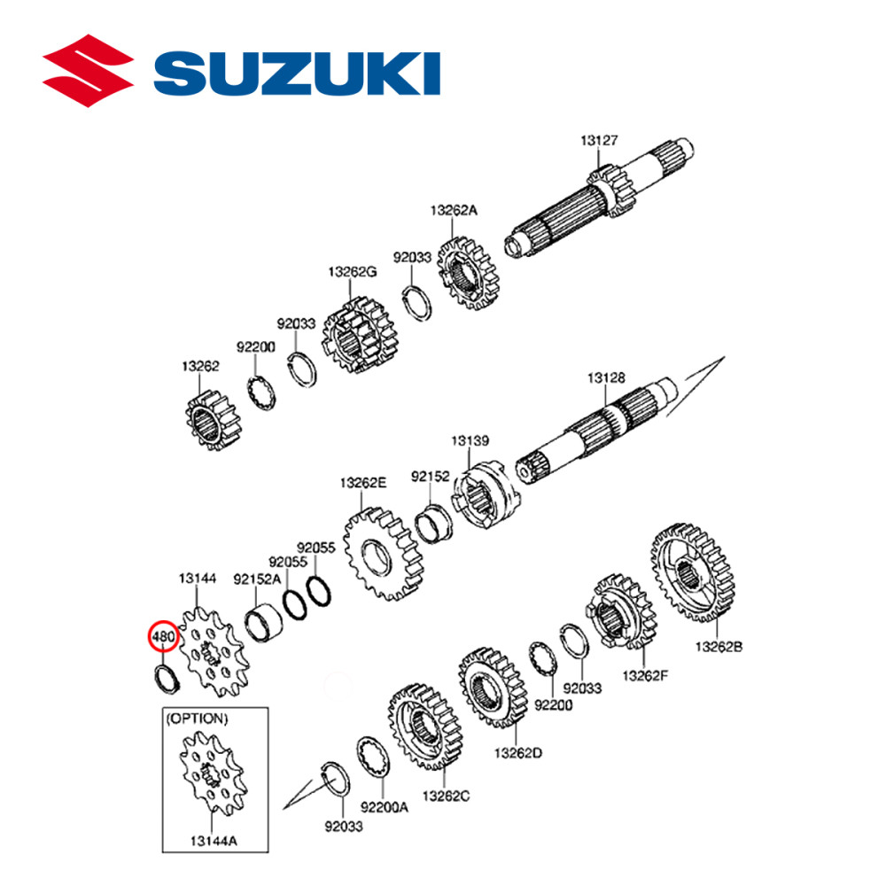 Trava do Pinhão Original Suzuki para RMZ250 04/06 KXF250 04/05