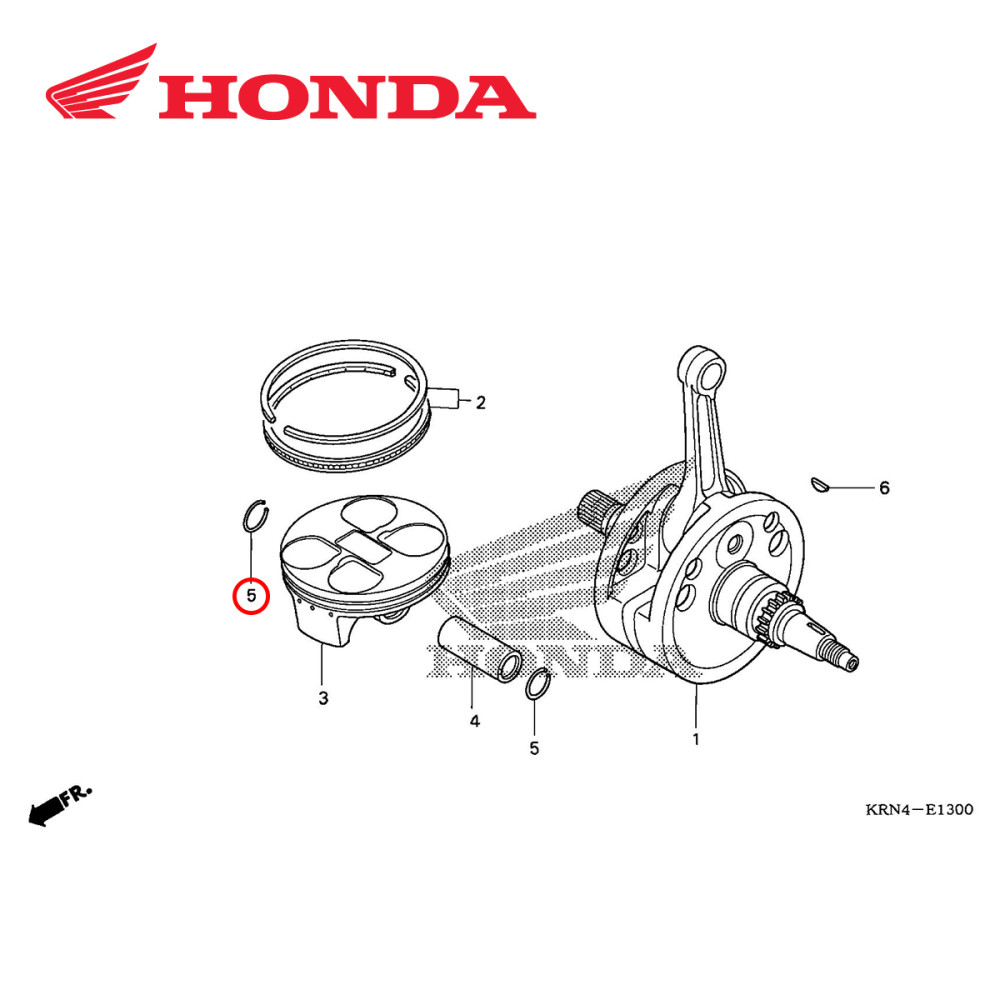 Trava do Pistão Original Honda para CRF250 04/09 CRFX250 04/17