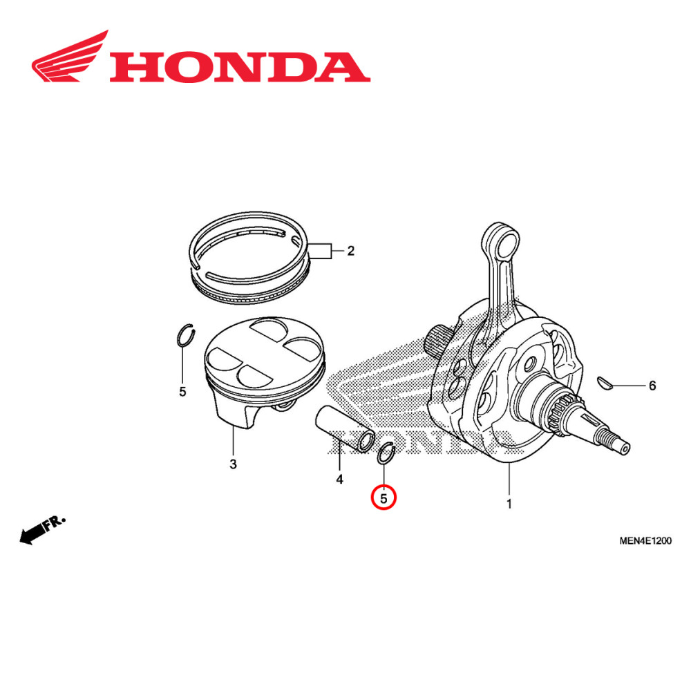 Trava do Pistão Original Honda para CRF450 09/16