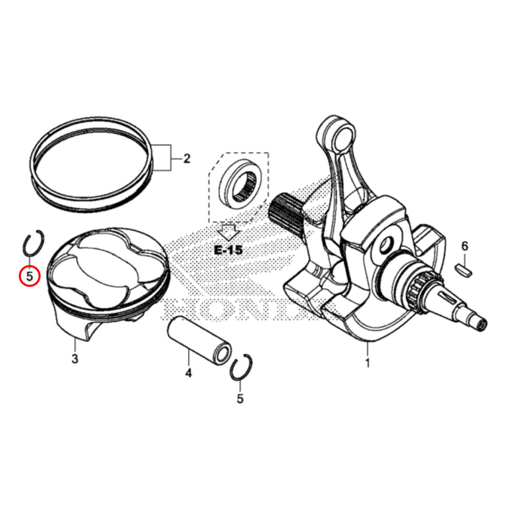 Trava do Pistão Original Honda para CRF450 17/18