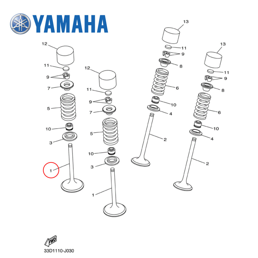 Válvula de Admissão Original Yamaha para YZF450 10/13