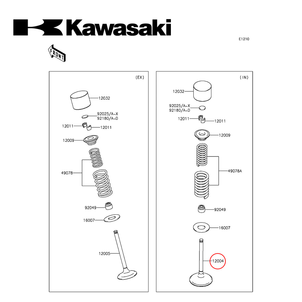 Válvula de Admissão Original Kawasaki para KXF450 16