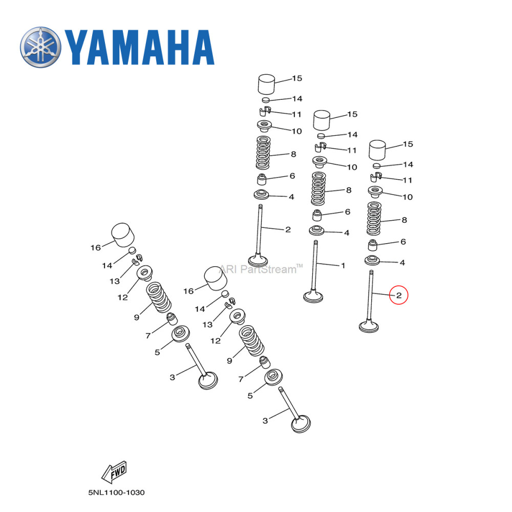 Válvula de Admissão Original Yamaha para YZF/WRF250 01/13