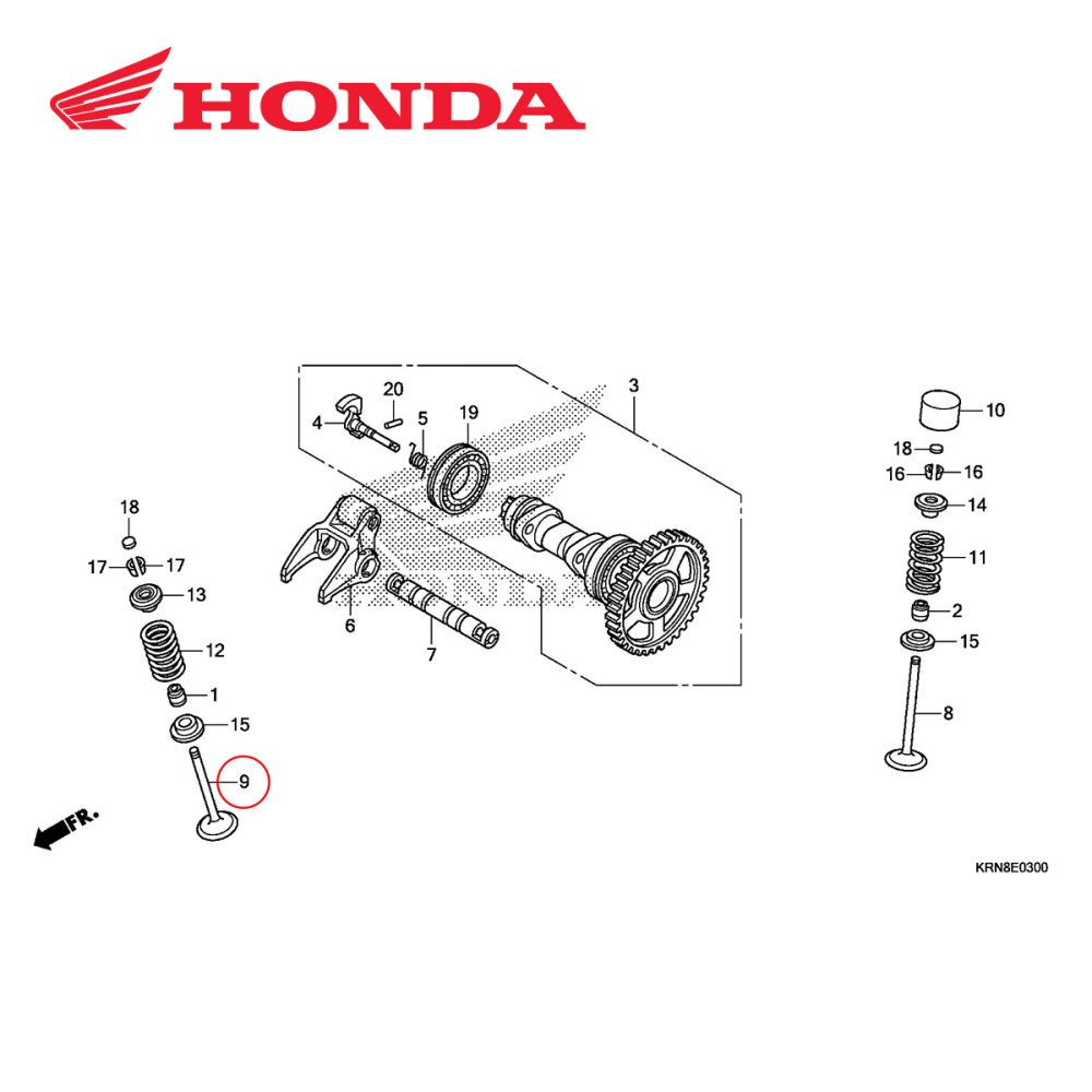 Válvula de Escape Original Honda para CRF250 12/15