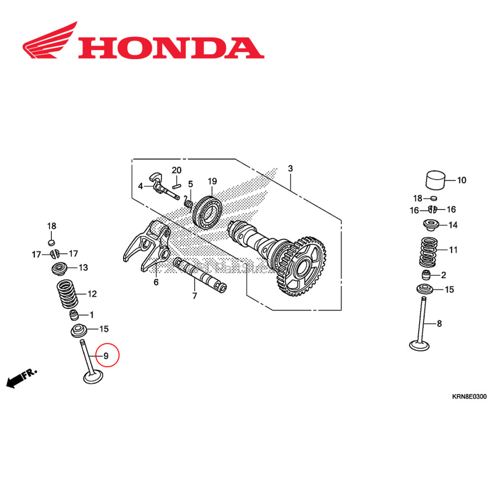 Válvula de Escape Original Honda para CRF250 16/17