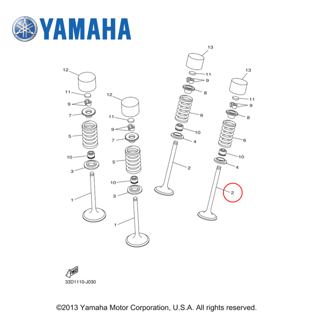 Válvula de Escape Original Yamaha para YZF450 10/13