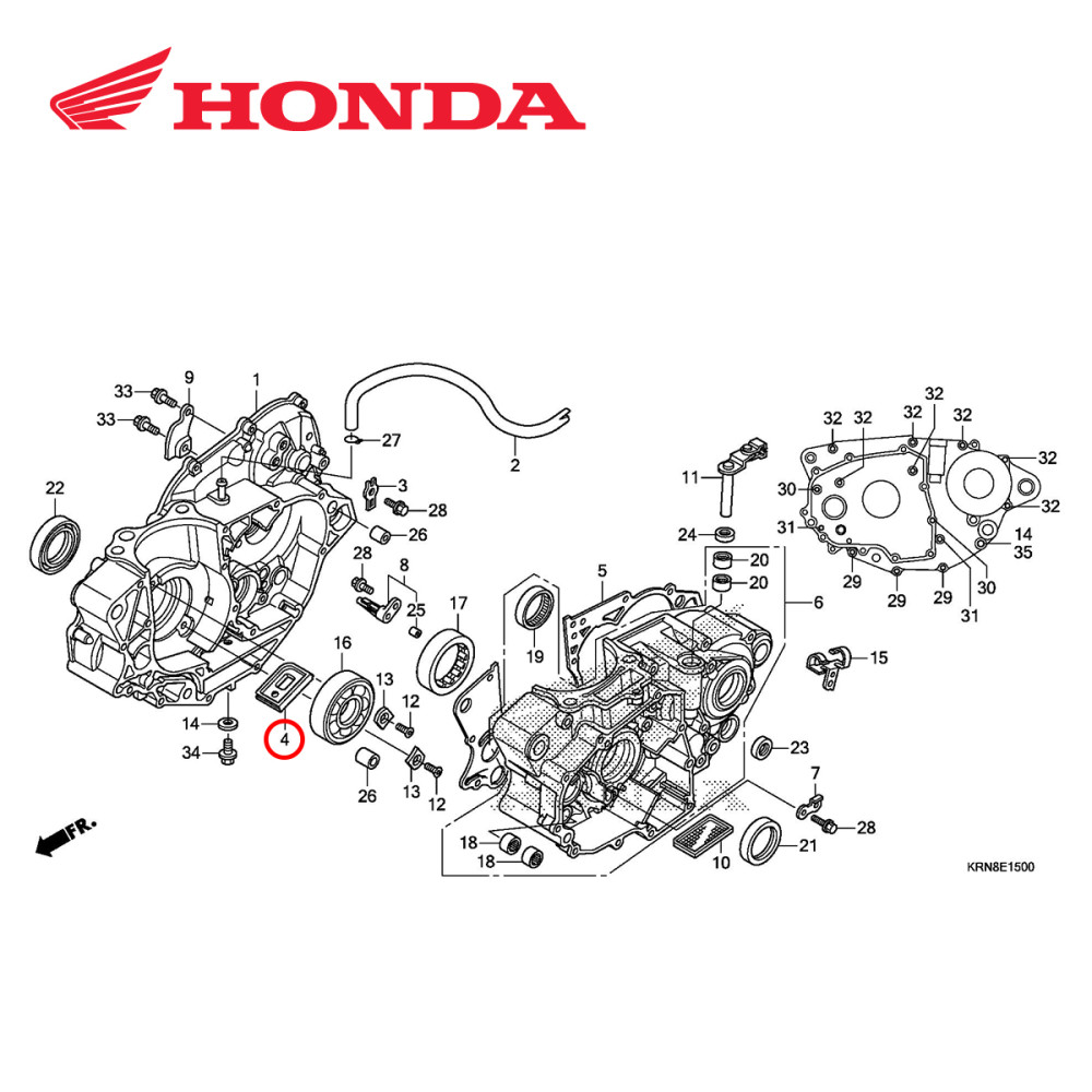 Válvula Reed Original Honda para CRF250R 10/16 CRF450R 09/16