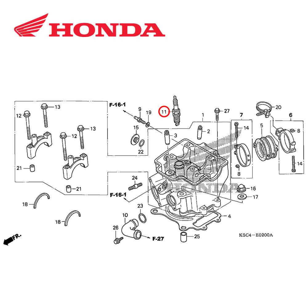 Vela de Ignição Original Honda para CRF250 04/09 CRF250X 04/15 (IMR9C-9H)